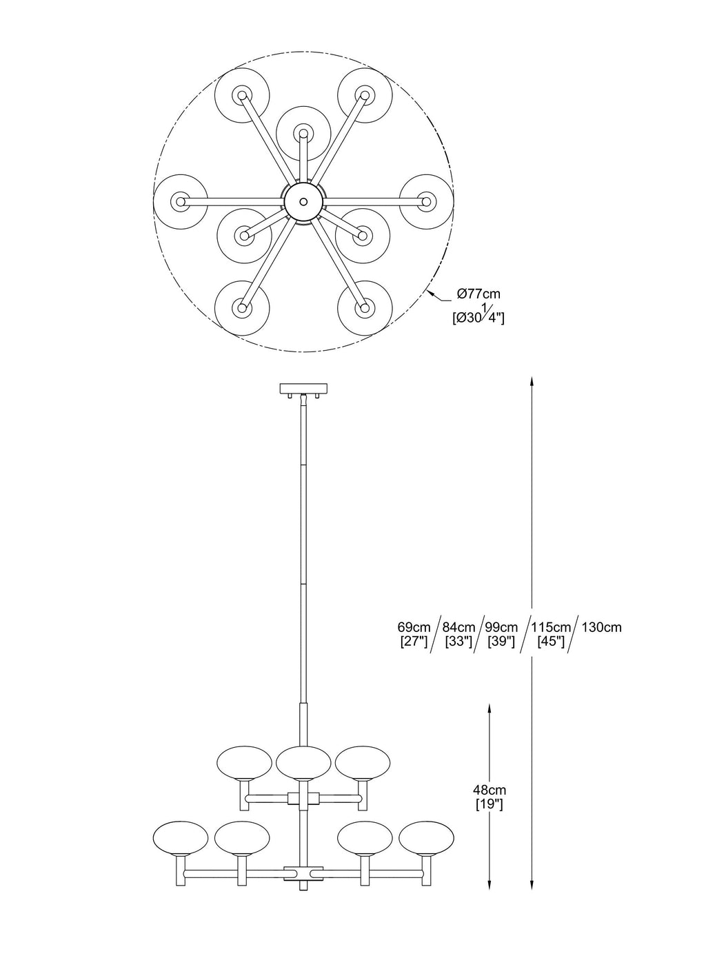 Suspension Orion 9 Altalum